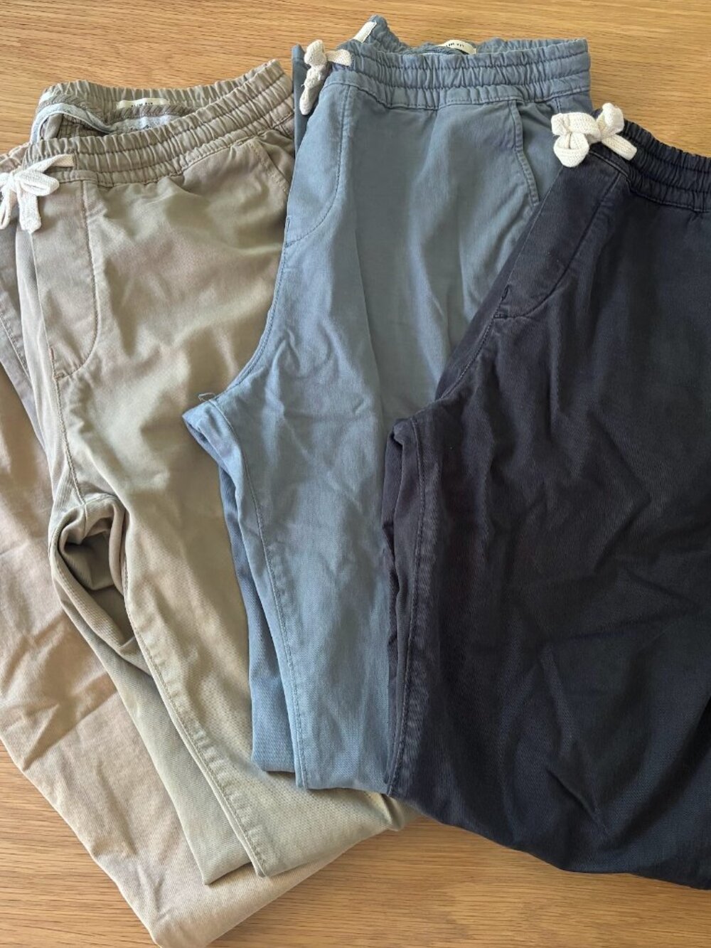 Marine Layer Slim Fit Saturday Pant 4 sets (Khaki, blue) Men's L , L/T